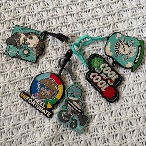 Dude Perfect Keychains Set Of 4 Multicolor Trigger Clip